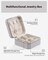 Travel Jewelry Box, Small Jewelry Travel Organizer Case Valentine's Gift for Girls-Women - Grey